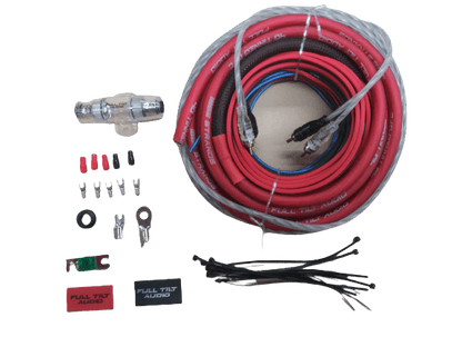 Full Tilt Audio 4 AWG OFC Amplifier Wire Kits - White/Black