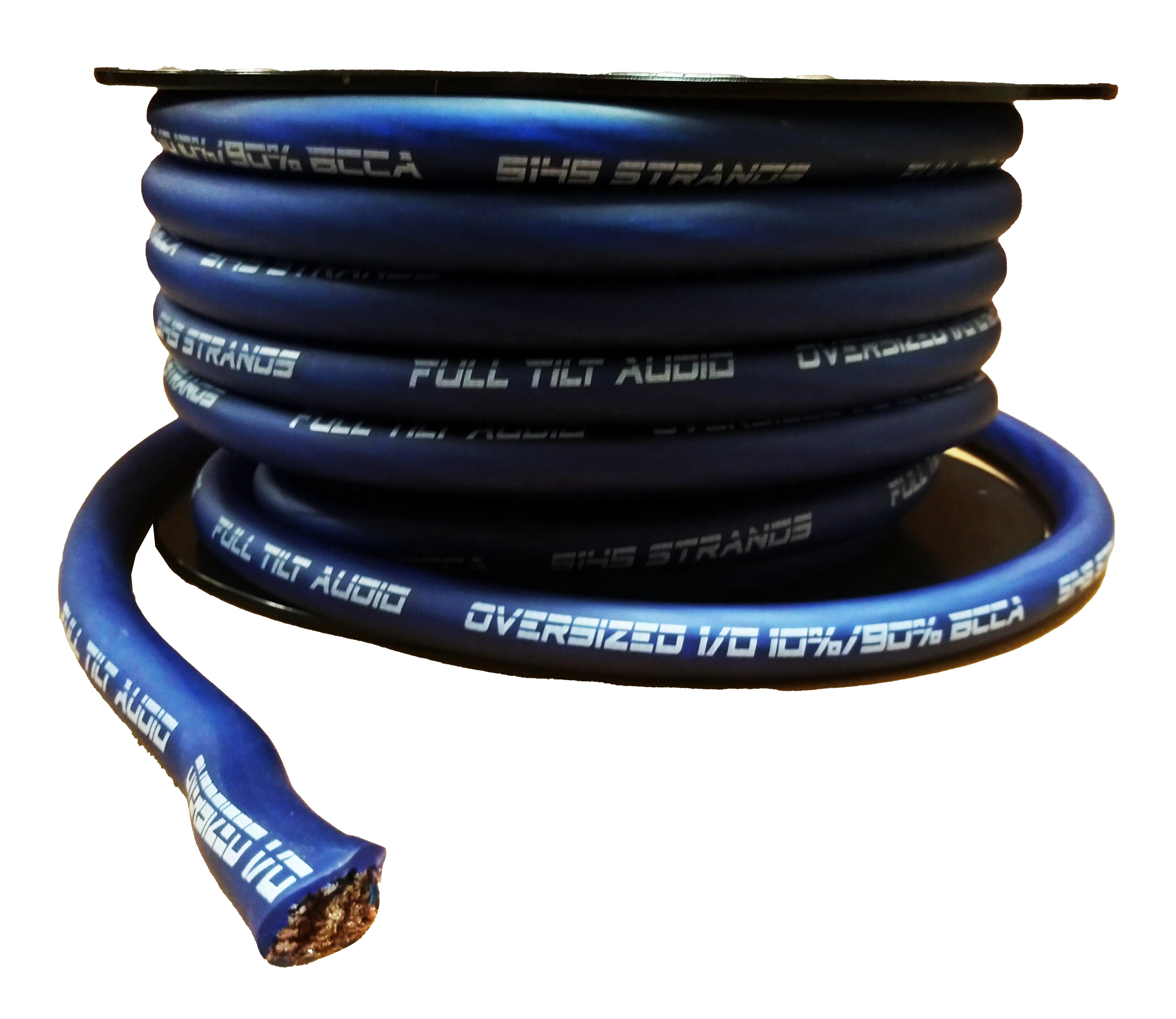 Full Tilt 50' 1/0 AWG CCA Power/Ground Cable - Clear – Car Audio Bargain