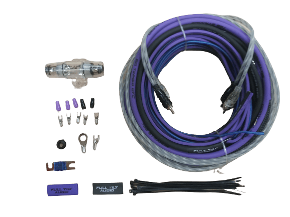 Full Tilt Audio 8 AWG OFC Amplifier Wire Kits - Teal/Black