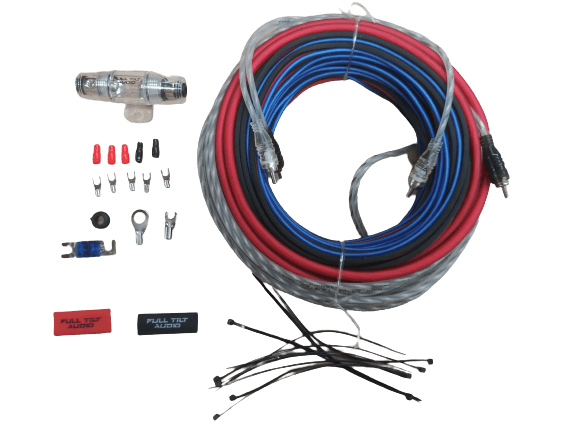 Full Tilt Audio 8 AWG OFC Amplifier Wire Kits - White/Black