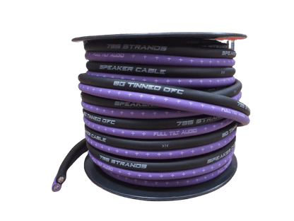 Full Tilt Audio 50' 8 AWG 100% OFC Speaker Wire - Red/Black