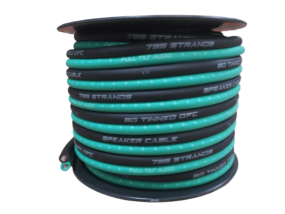 Full Tilt Audio 50' 8 AWG 100% OFC Speaker Wire - Blue/Black