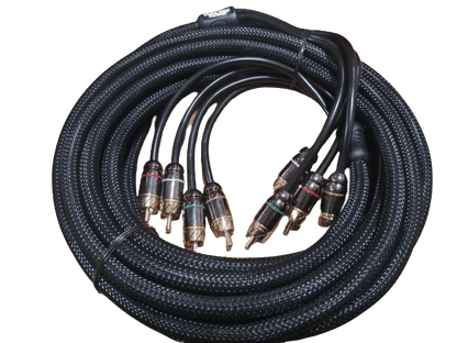 Full Tilt Audio HQ Series 4-Channel RCA Cable - 10 Feet