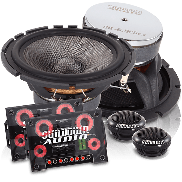 SA-6.5CS v.3 6.5" 6-1/2 Component Car Audio Speakers+Tweeters