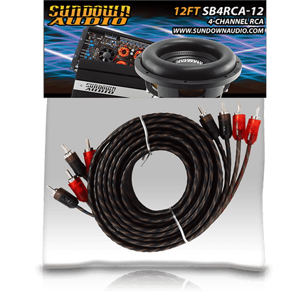 SB4-12FT 4-Channel RCA Interconnect Cables