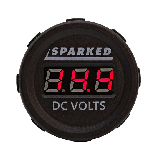 Single 12VDC Voltmeter Battery Voltage Monitor - Red