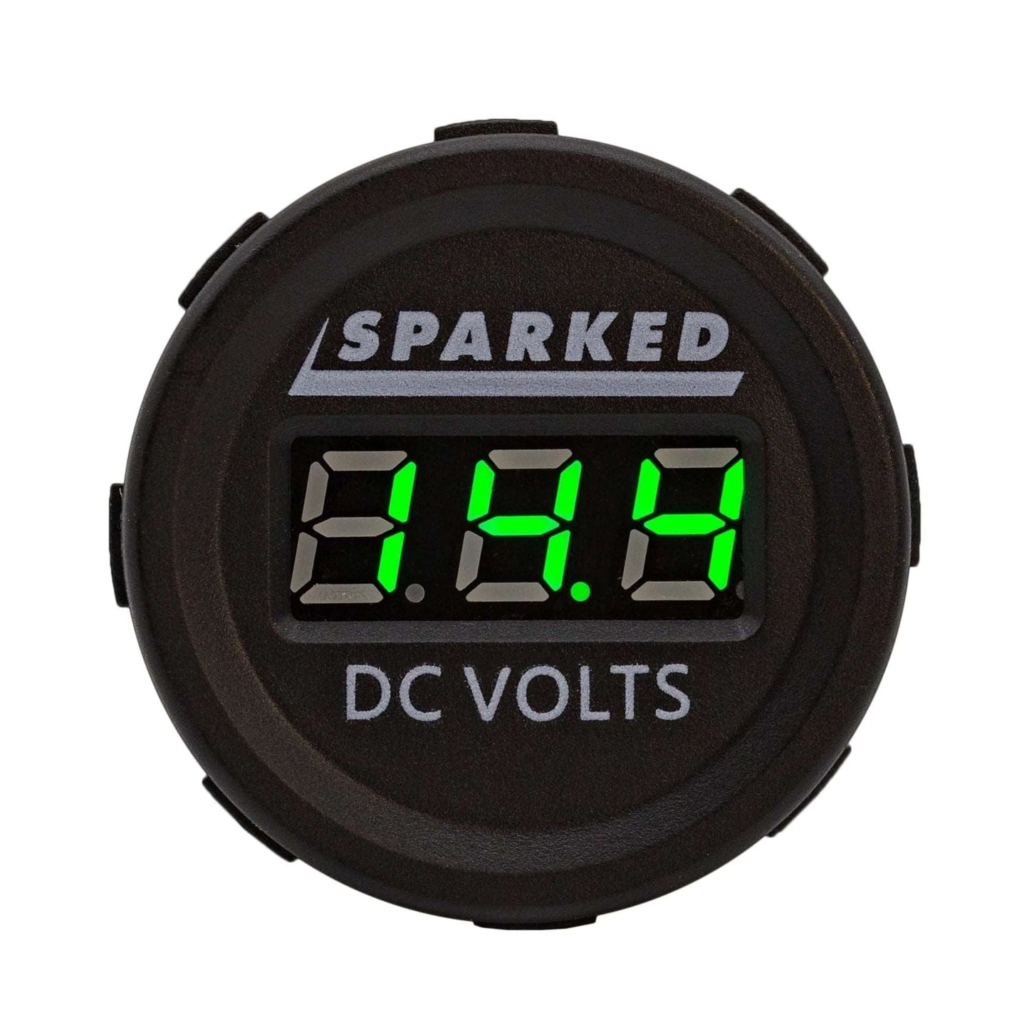 Single 12VDC Voltmeter Battery Voltage Monitor - Green