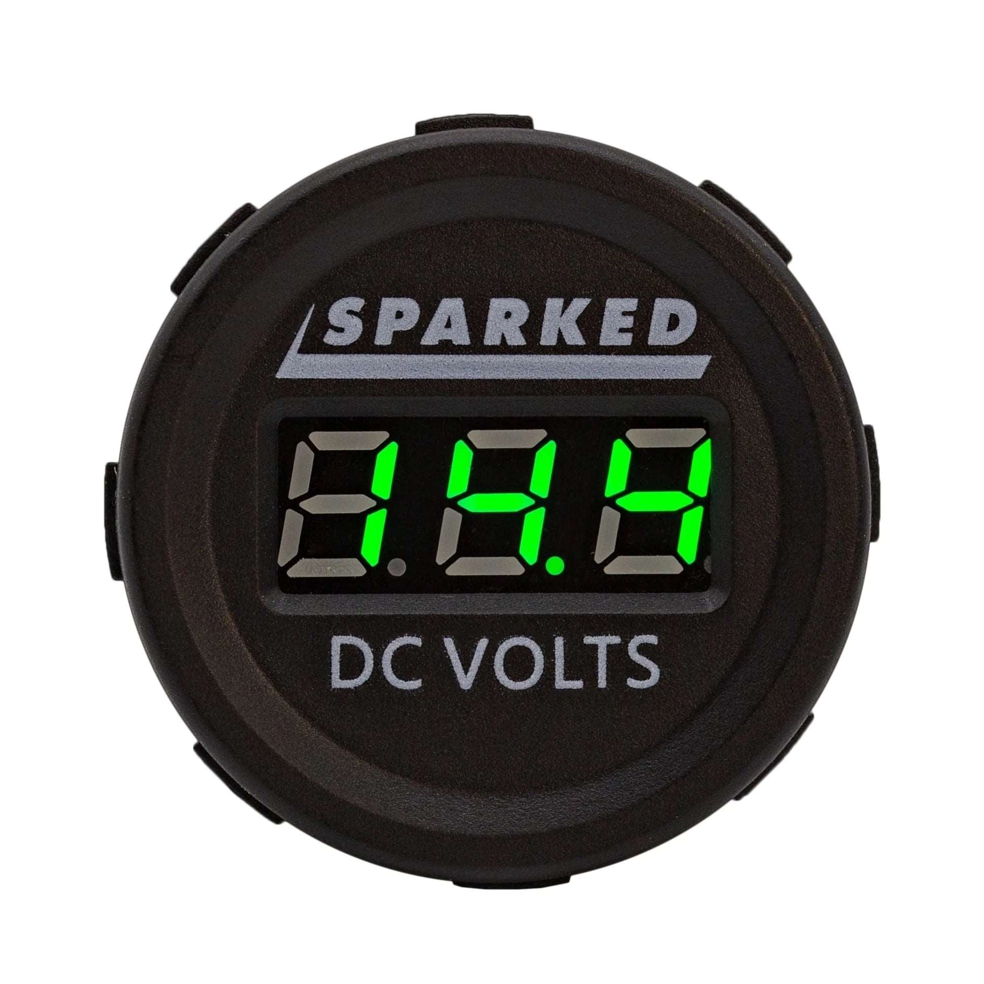 Single 12VDC Voltmeter Battery Voltage Monitor - Green
