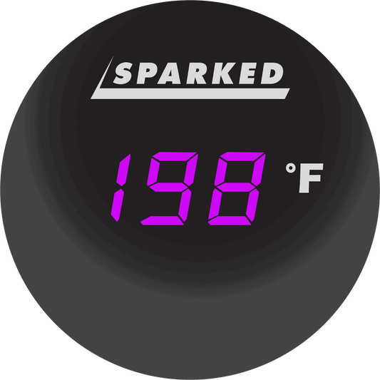 Thermometer 12V Temperature Sensor -34°F - 200°F With 18ft Cable - Purple